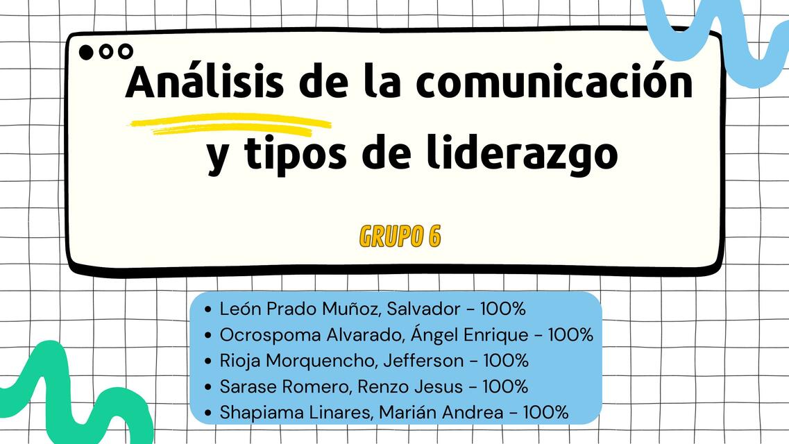 Análisis de la comunicación y tipos de liderazgo 