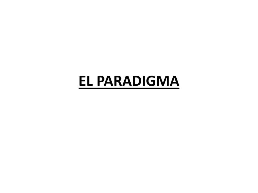 El Paradigma 