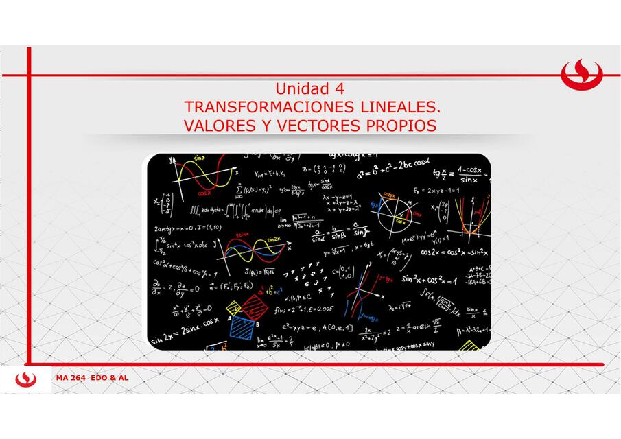 Transformación lineales valores y vectores propios 