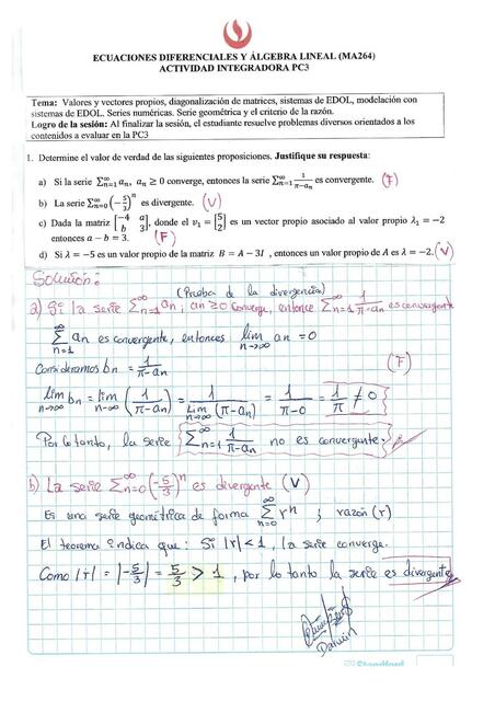 Ecuaciones diferenciales y álgebra lineal 