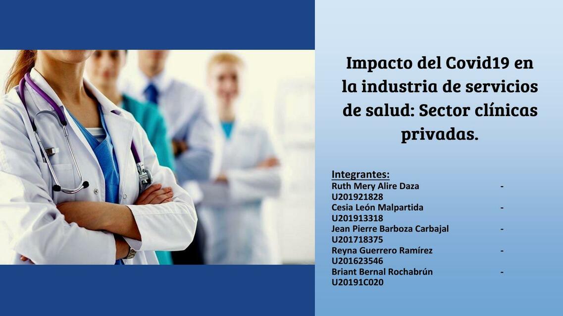 Impacto del Covid19 en la Industria de Servicios de Salud 