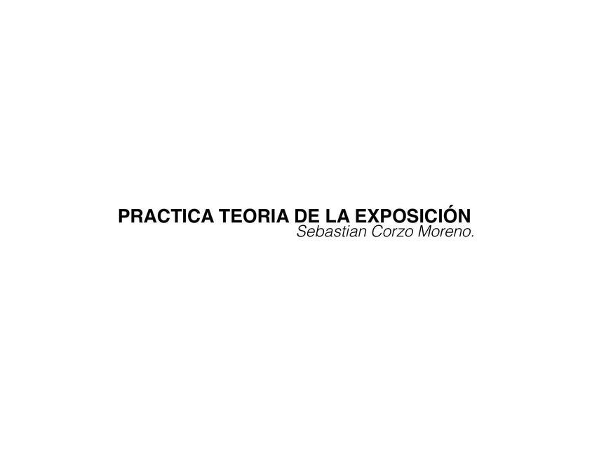 Práctica Teoría de la Exposición 