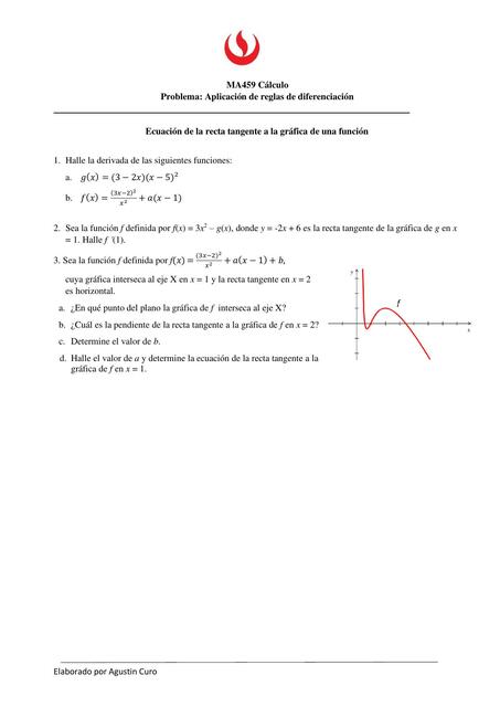 Problemas: Aplicación de Reglas de Diferenciación 