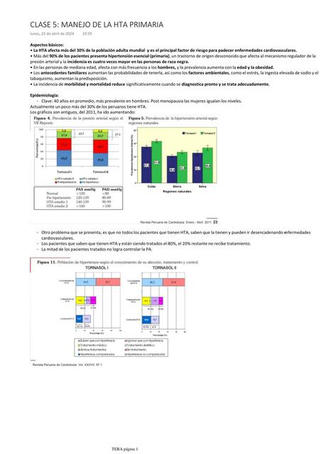 Manejo de la HTA Primaria 