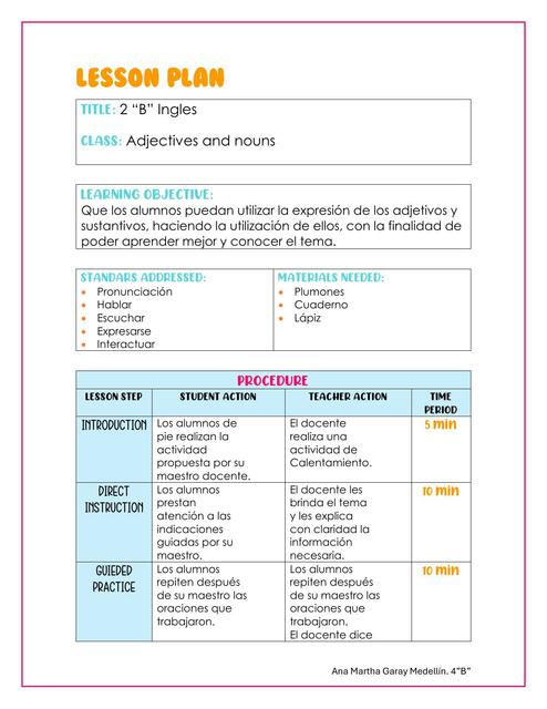 LESSON PLAN I4S 3