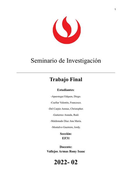 Seminario de Investigación- Trabajo Final 