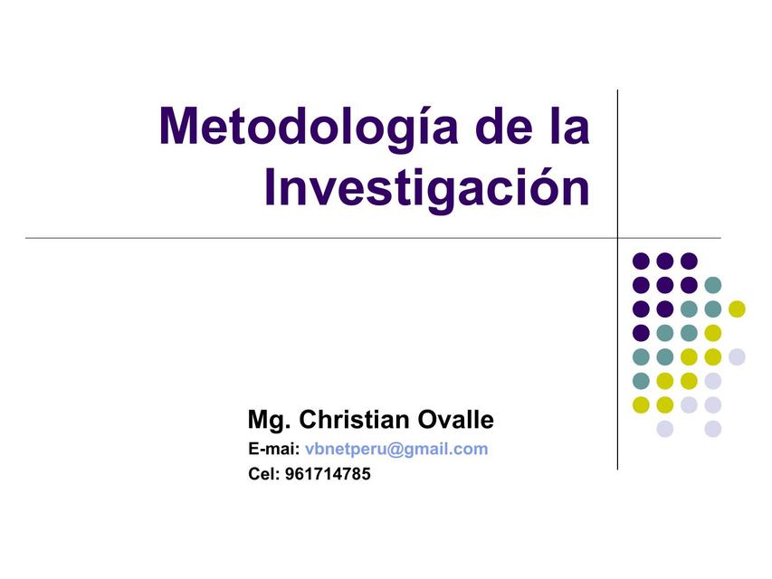 Metodología de La Investigación