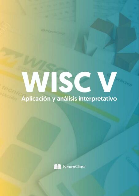 Manual Aplicación y Análisis Interpretativo WISC V