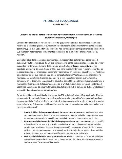 Psicología Educacional Resumen