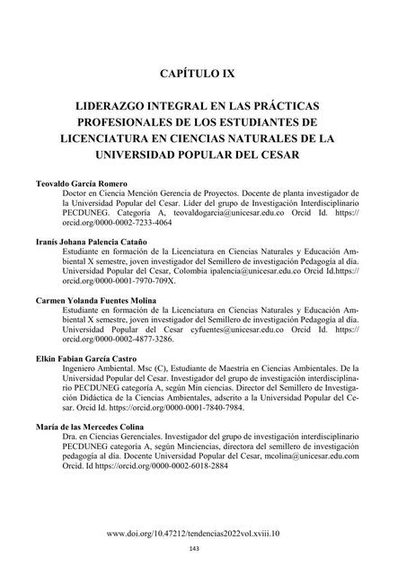 Liderazgo Integral en las Prácticas Profesionales 