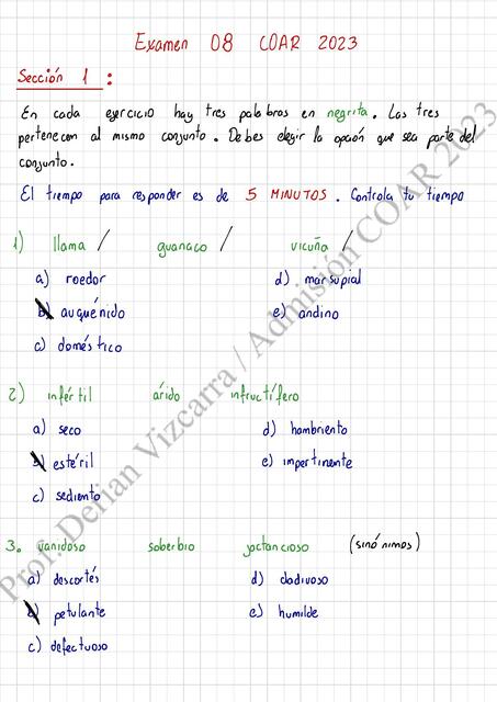 Examen 08 COAR SOLUCION