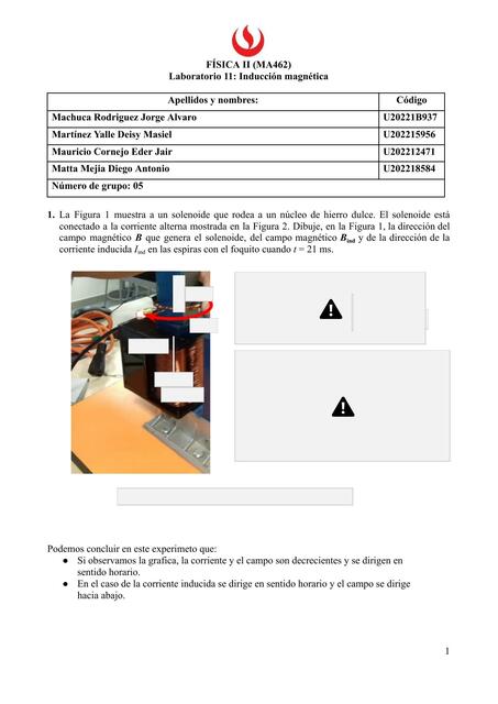 Reporte de laboratorio 11 de Física II