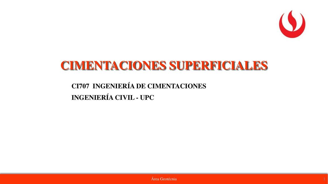 Cimentaciones Superficiales 