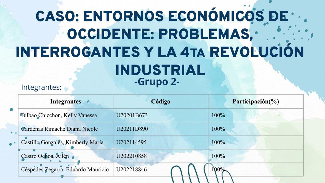 Grupo 2 Caso Entornos Económicos 4ta revolución Industrial