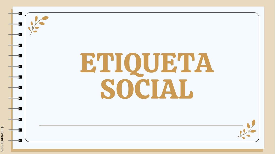 ETIQUETA SOCIAL