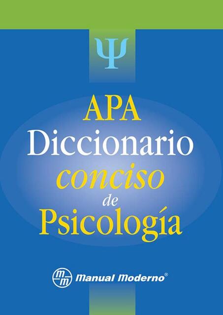 APA Diccionario conciso de psicología 