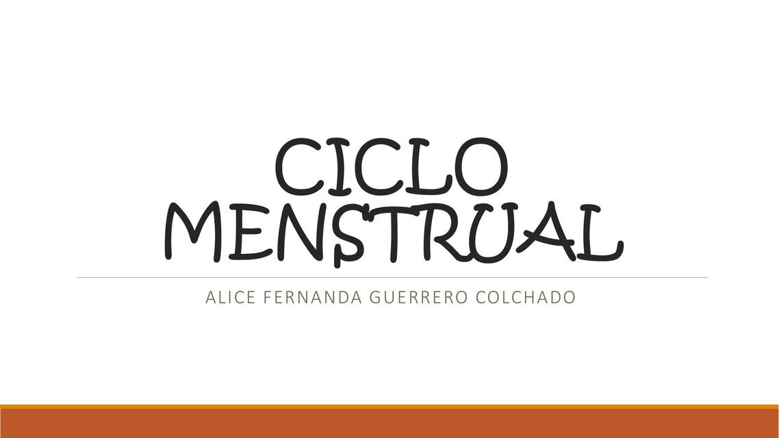  CICLO MENSTRUAL