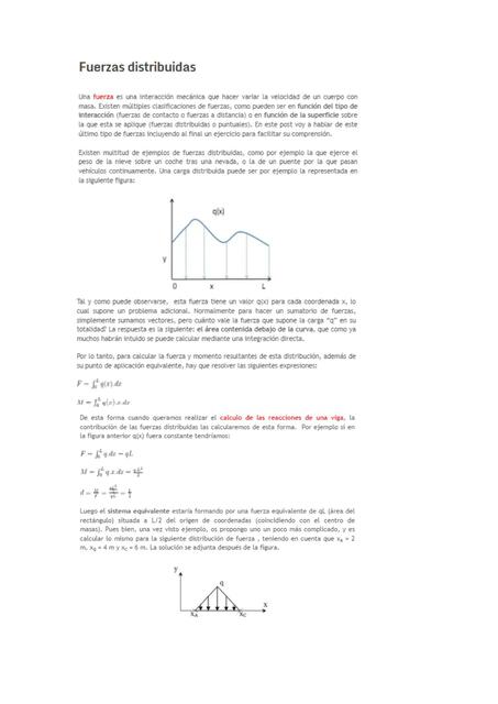  Fuerzas distribuidas