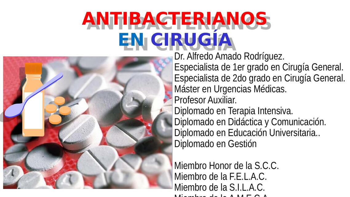 Antibacterianos en cirugía  