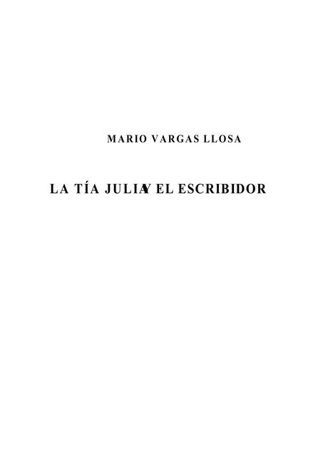 La Tía Julia y el Escribidor 