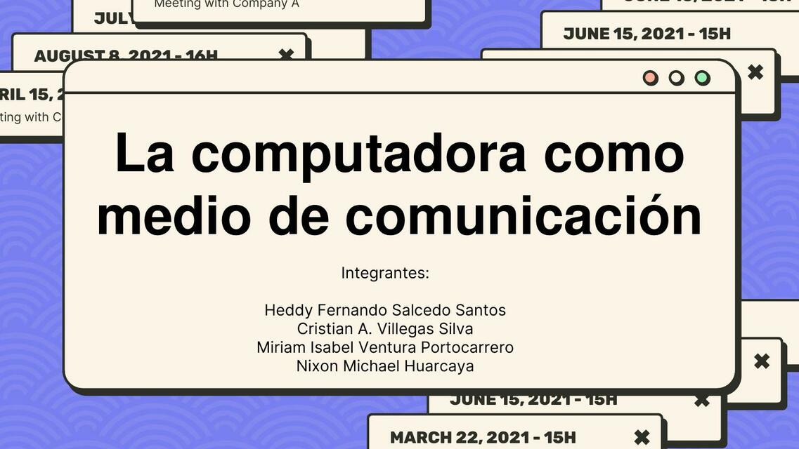 La Computadora como Medio de Comunicación