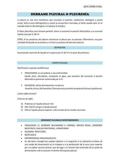 Derrame pleural