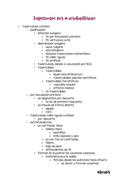 Infecciones por micro bacterias  