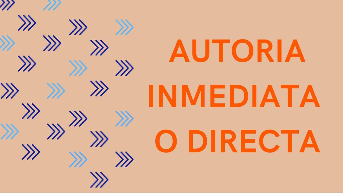 Autoría inmediata o directa 