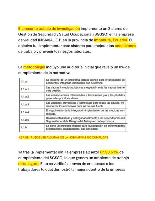 Sistema de Gestión de Seguridad y Salud Ocupacional 