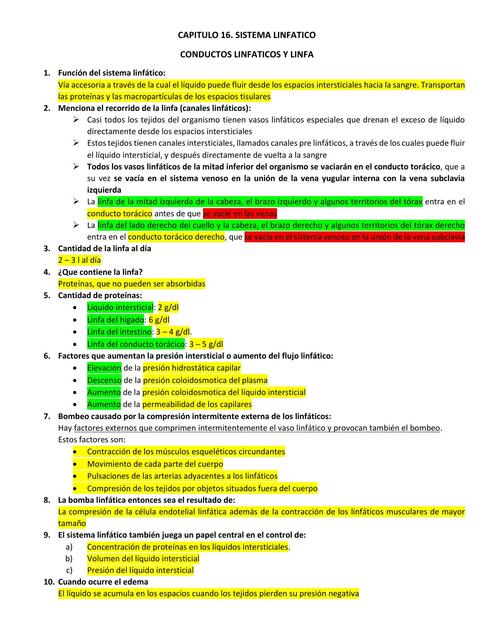 SISTEMA LINFATICO Capitulo 16 Guyton