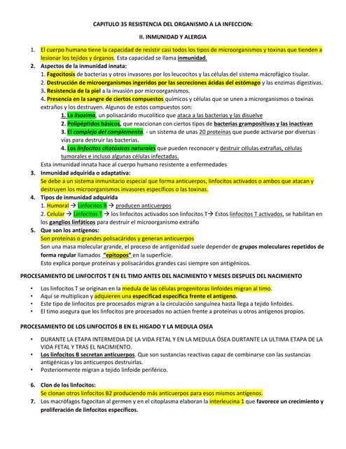 LEUCOCITOS, GRANULOCITOS, SISTEMA MONOCITOMACROFAGICO E INFLAMACION Capitulo 35