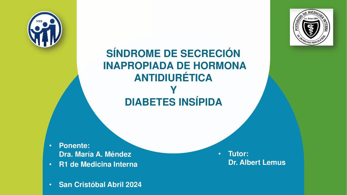 Síndrome de secreción inapropiada de hormona antidiurética 