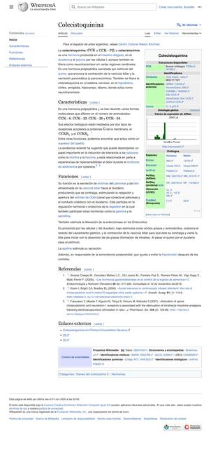 Colecistoquinina Wikipedia la enciclopedia libre