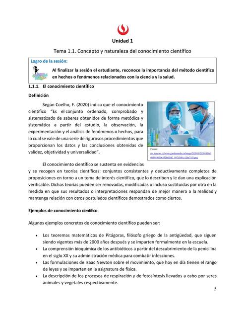  Concepto y naturaleza del conocimiento científico  