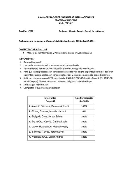 Operaciones financieras internacionales