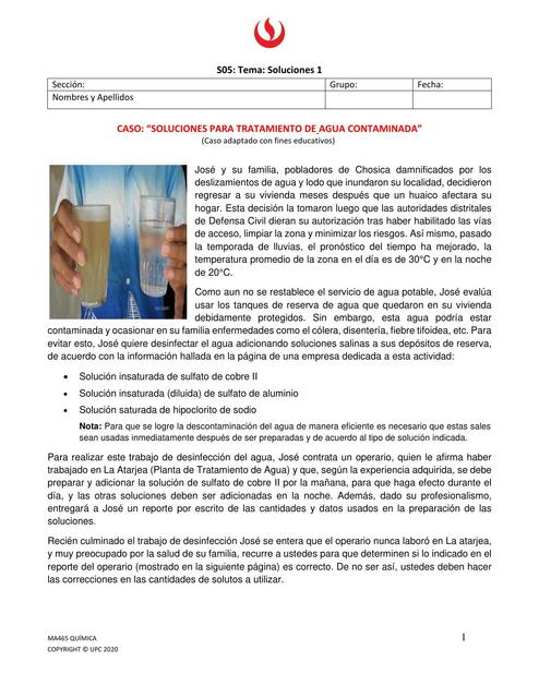 Caso: Soluciones para Tratamiento de Agua Contaminada 