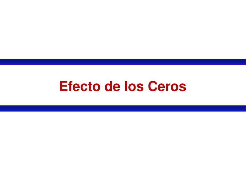 Efecto de Ceros