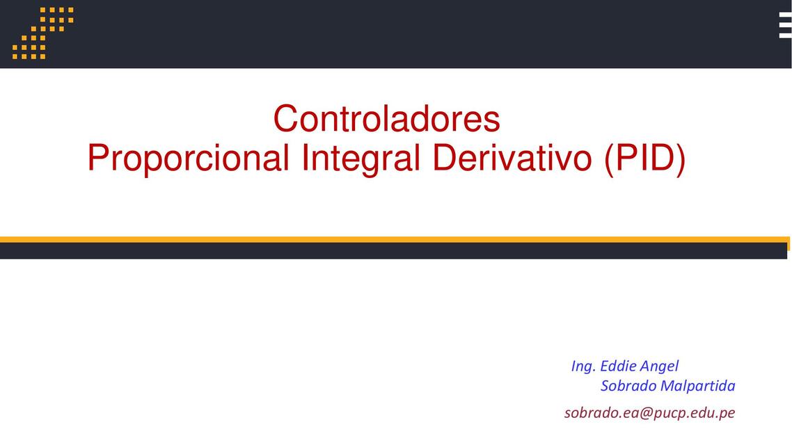 Controladores Proporcional Integral Derivativo 