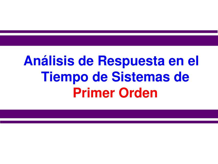 Primer Orden