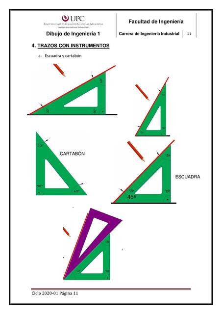 Trazos con instrumentos 