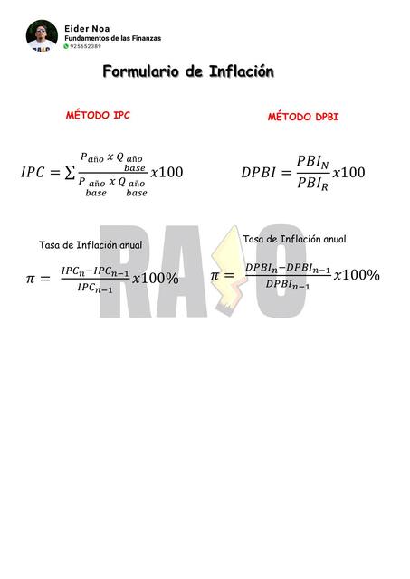 Formulario de inflación 