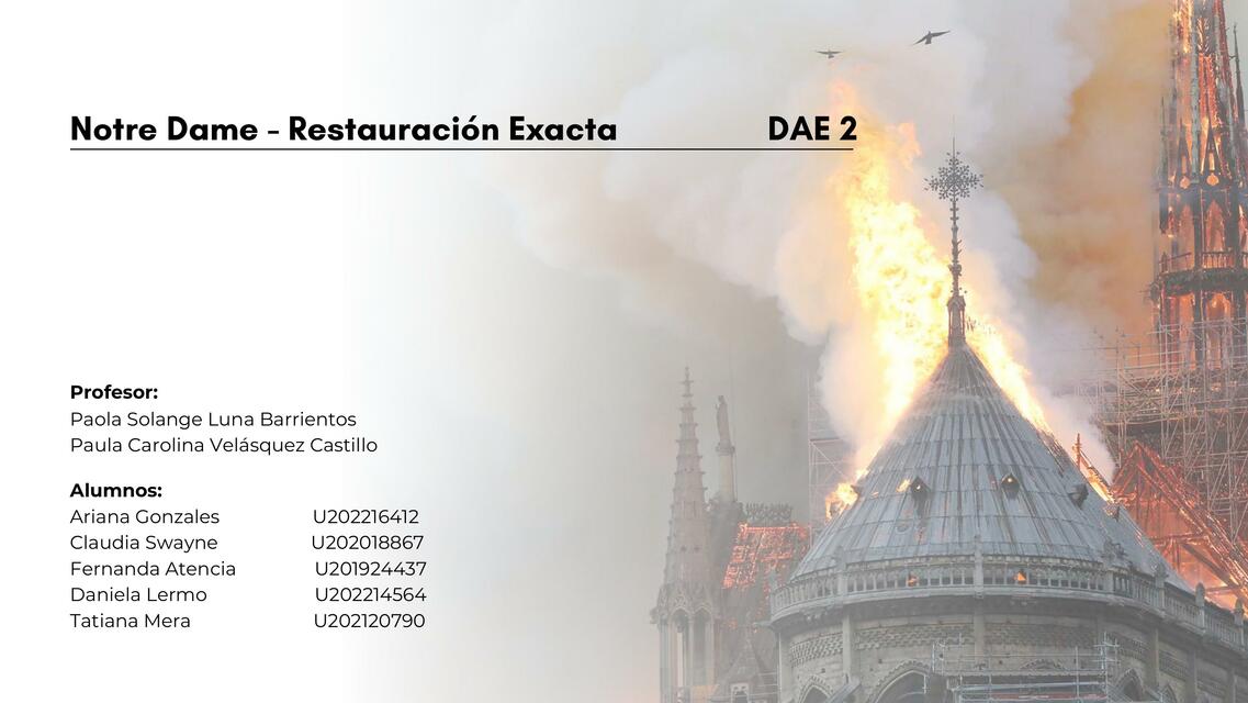 Notre Dame- Restauración Exacta 