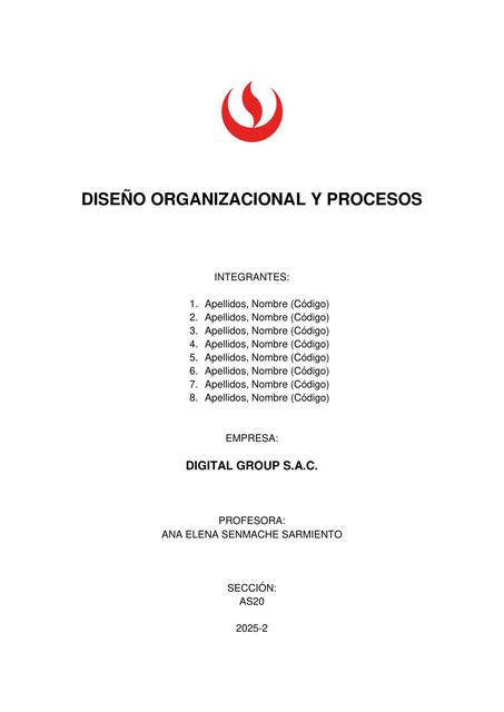 Diseño Organizacional y Procesos 