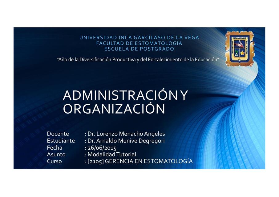  Administración y Organización 