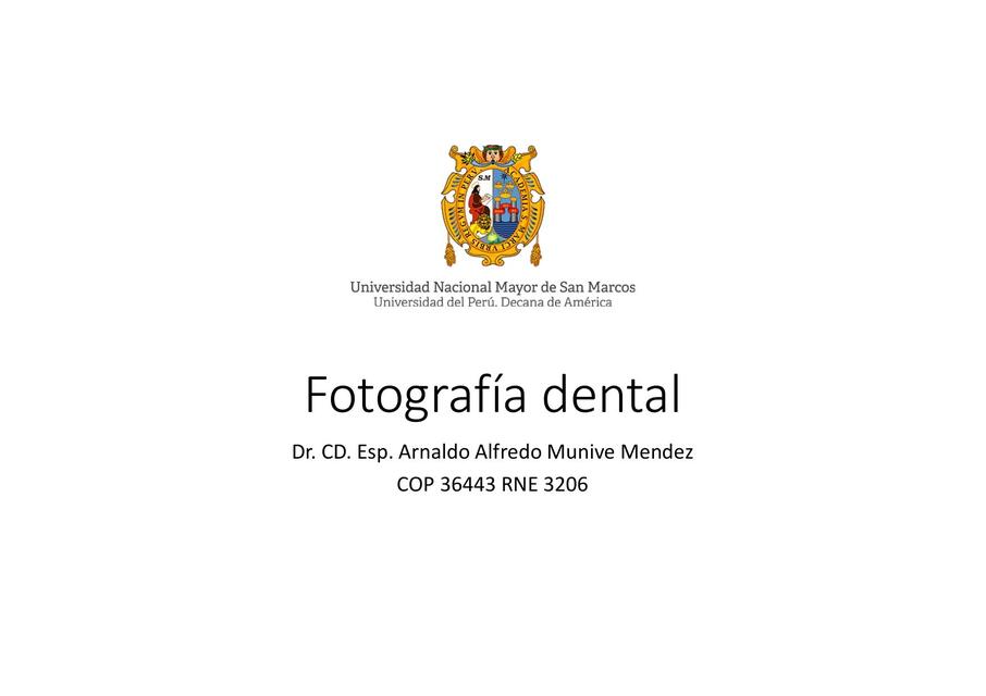 Clase Fotografía dental  