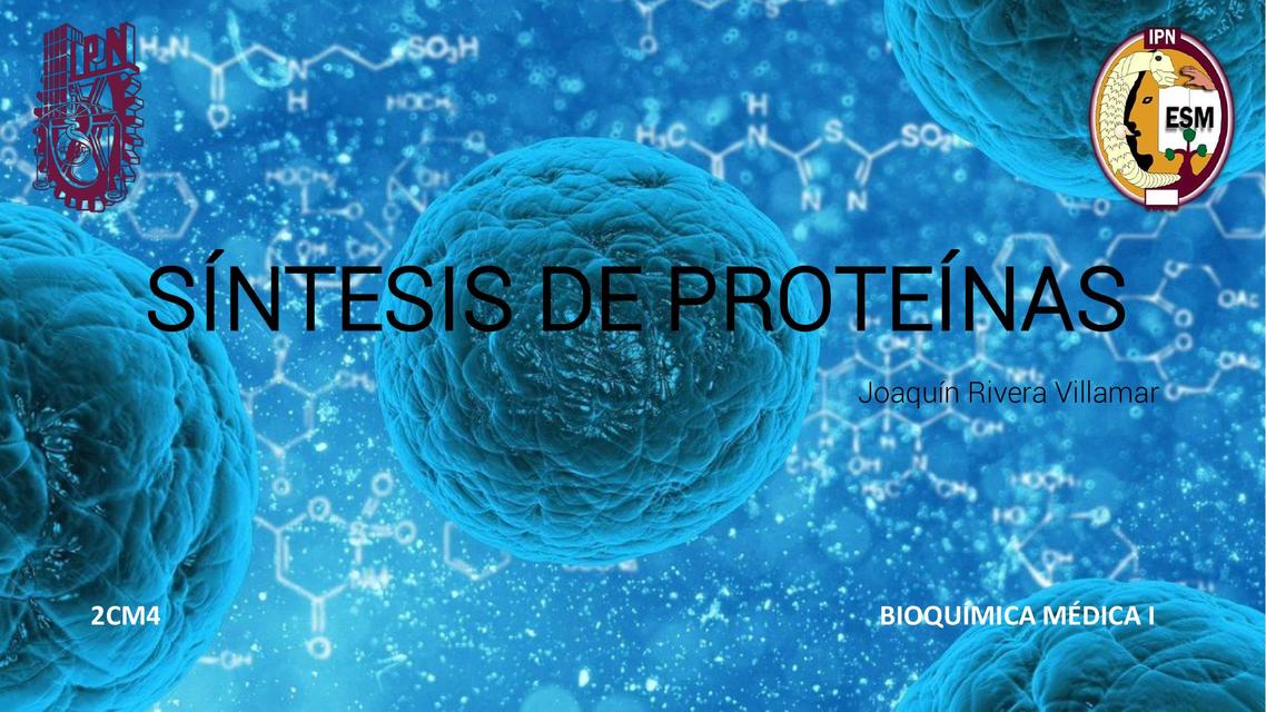 SÍNTESIS DE PROTEÍNAS