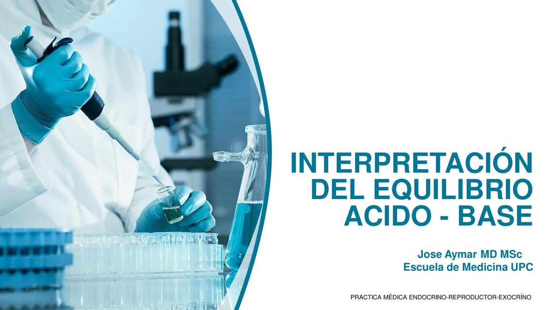 Interpretación del equilibrio ácido base 