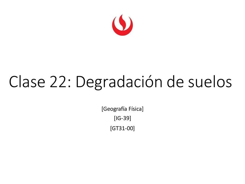  Degradación de suelos 