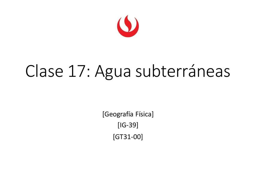  Agua subterráne