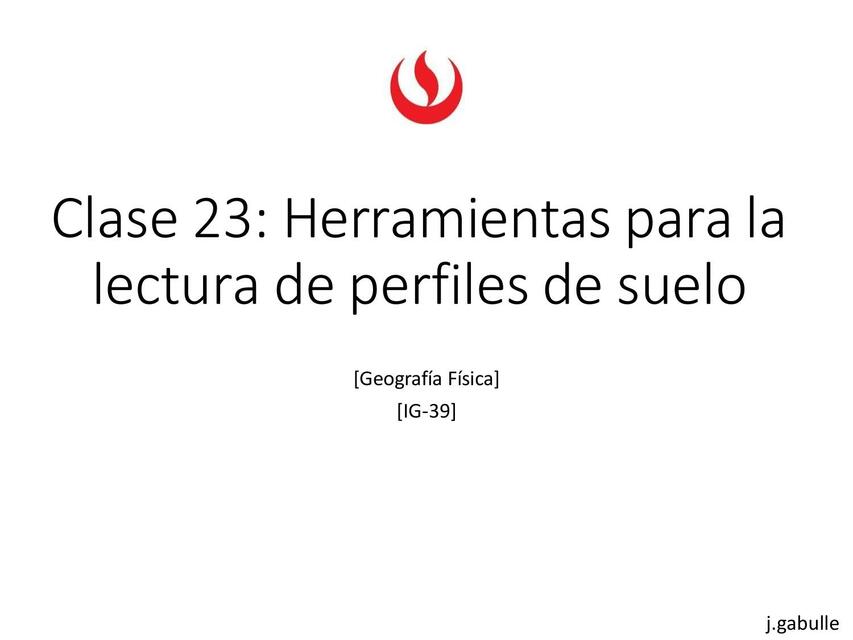 Herramientas para la  lectura de perfiles de suelo